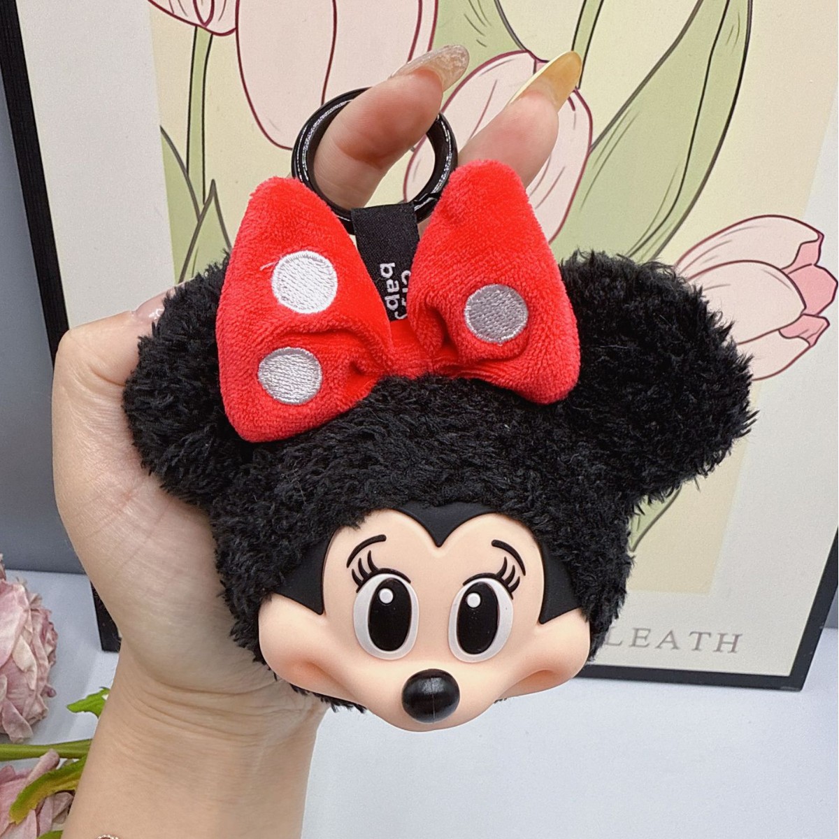 Anime Merchandise For Kids - Mickey Minnie Plush Doll Keychain Cute